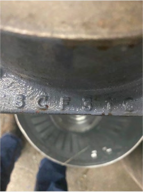 SCF316 stamp on the bottom bearing housing of a Korean built air cooler